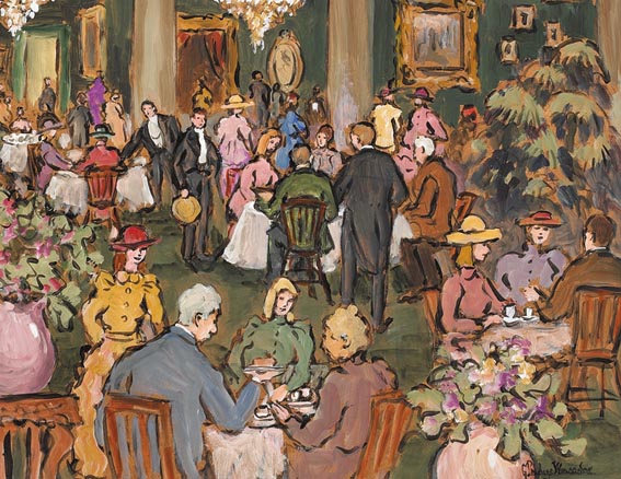 AFTERNOON TEA by Gladys Maccabe MBE HRUA ROI FRSA (1918-2018) at Whyte's Auctions