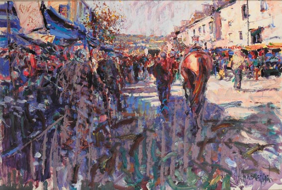SUNSET, TALLOW HORSE FAIR by Arthur K. Maderson (b.1942) at Whyte's Auctions
