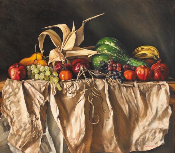 NATURA MORTA CON ZUCCA VERDE by Therese McAllister sold for �5,000 at Whyte's Auctions