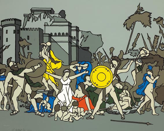 THE RAPE OF THE SABINES, AFTER DAVID by Robert Ballagh sold for �1,400 at Whyte's Auctions