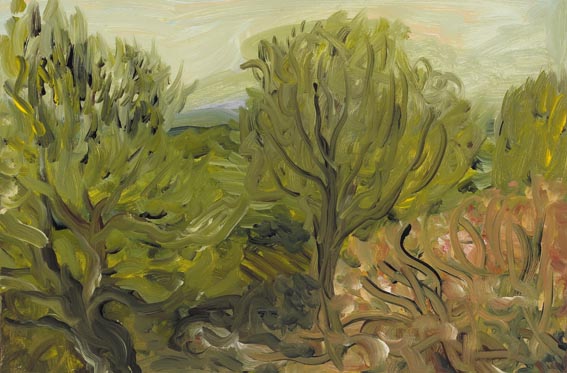TREES WITH HONEYSUCKLE by Eithne Jordan RHA (b.1954) at Whyte's Auctions