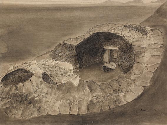 STONE FORT, BLASKET ISLANDS by Maria Simonds-Gooding ARHA (b.1939) at Whyte's Auctions