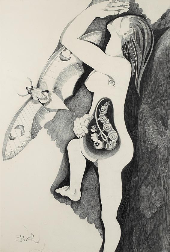 METAMORPHOSIS - WOMAN AND MOTH by Pauline Bewick RHA (1935-2022) at Whyte's Auctions