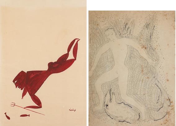 LA P-CHE SOUSMARINE and L'ENLEVEMENT DE GANYMEDE (A PAIR) by Basil Ivan Rkczi (1908-1979) at Whyte's Auctions