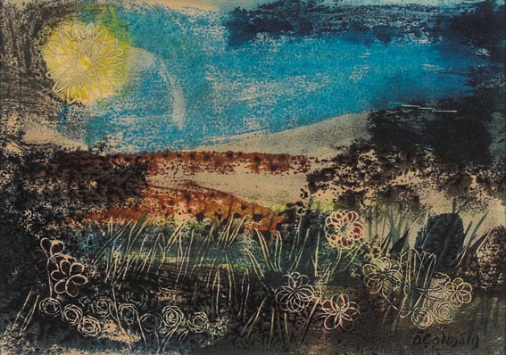 LANDSCAPE WITH WILD FLOWERS by S�amus � Colm�in (1925-1990) at Whyte's Auctions