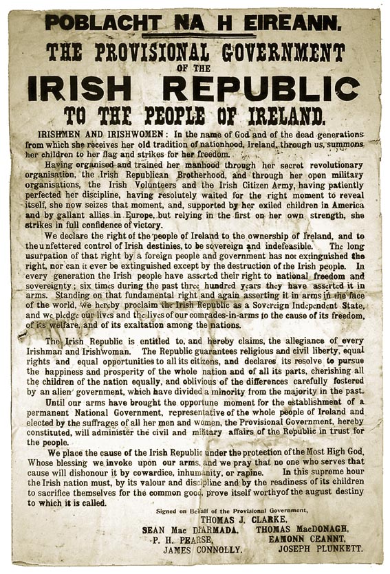 PROCLAMATION OF THE IRISH REPUBLIC at Whyte's Auctions