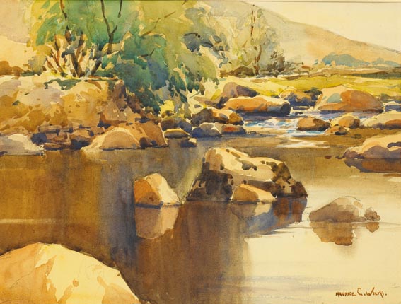 THE DUN RIVER, CUSHENDUN by Maurice Canning Wilks RUA ARHA (1910-1984) at Whyte's Auctions