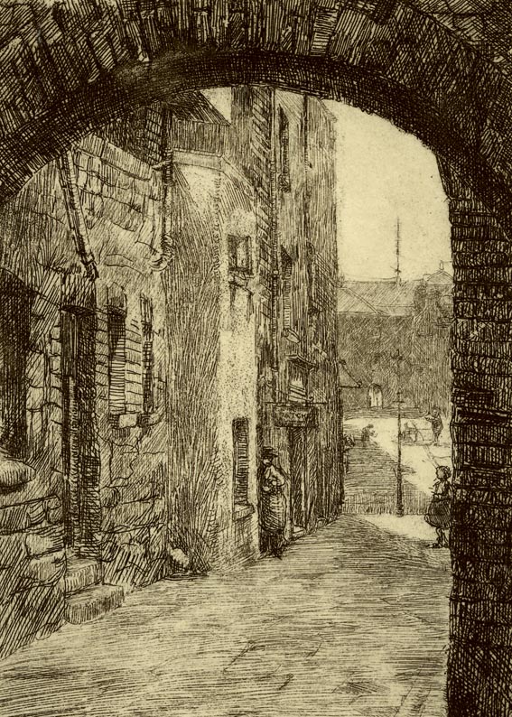 GEORGIAN DOORWAY, THE BRAZEN HEAD and THE MERCHANT TAILORS' ARCH (3) by Estella Frances Solomons sold for �500 at Whyte's Auctions