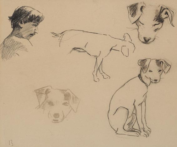 TERRIERS (SET OF THREE) by Edith Oenone Somerville (1858-1949) at Whyte's Auctions
