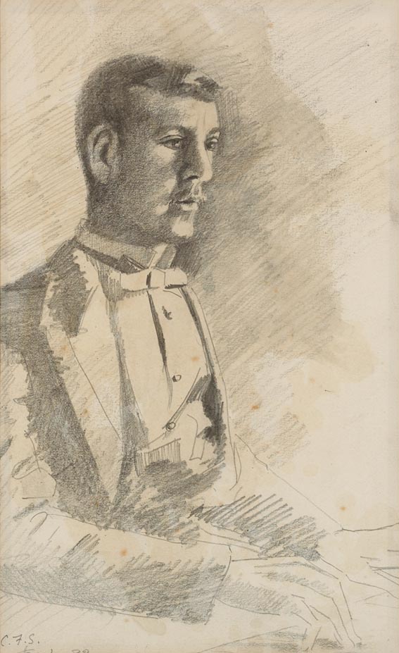 MALE PIANIST IN EVENING DRESS by Edith Oenone Somerville (1858-1949) at Whyte's Auctions