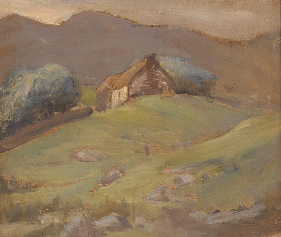 COTTAGE IN A HILLY LANDSCAPE by Lucila C. Deasy (fl.1930s-1950s) at Whyte's Auctions