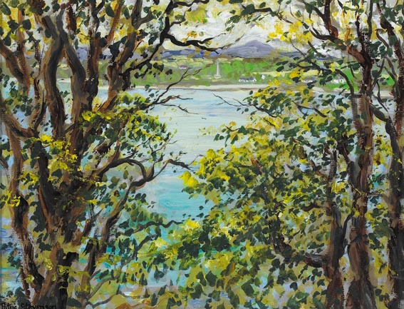 IN THE OAK WOOD, ROSTREVOR, COUNTY DOWN by Patric Stevenson PPRUA (1909-1983) at Whyte's Auctions