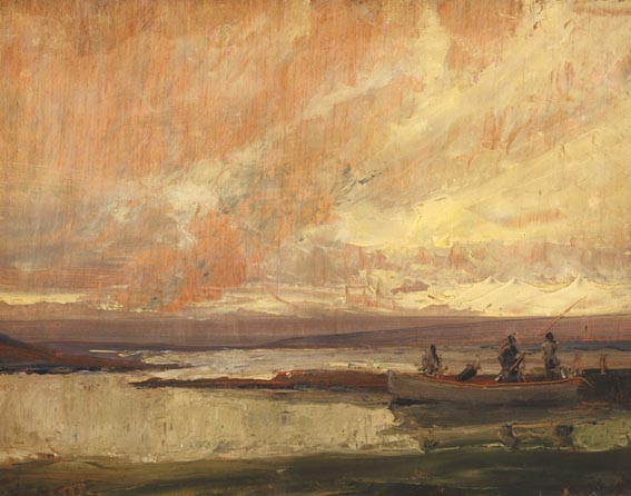 FISHERMEN IN A CURRACH by James Humbert Craig RHA RUA (1877-1944) at Whyte's Auctions