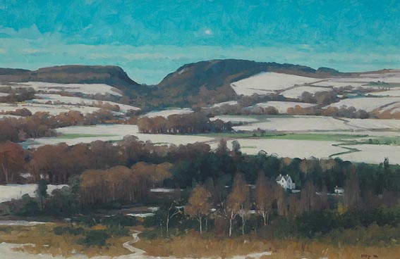 VIEW TOWARDS THE SCALP, WINTER by Brett McEntagart RHA (b.1939) at Whyte's Auctions