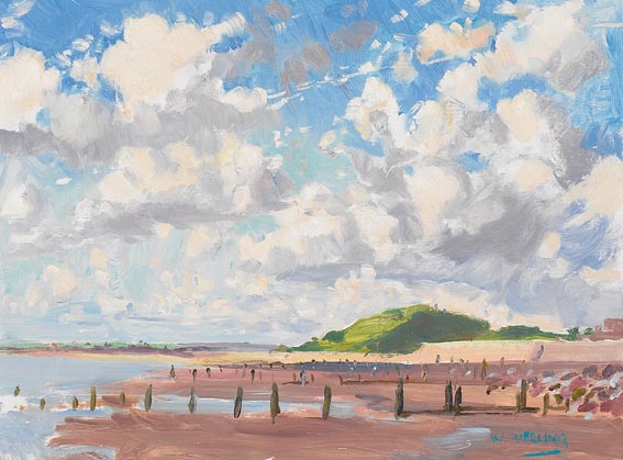 YOUGHAL BEACH, COUNTY CORK by Walter Verling sold for 1,100 at Whyte's Auctions