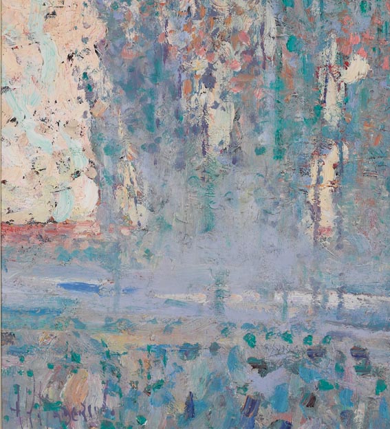 DAWN HAZE CLEARING (STUDY NEAR LISMORE) by Arthur K. Maderson (b.1942) at Whyte's Auctions