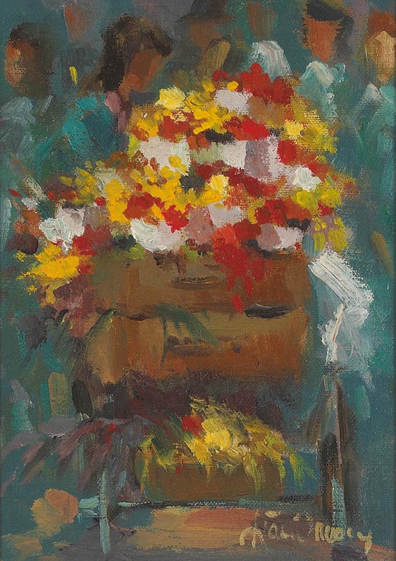 THE FLOWER SELLER by Liam Treacy sold for 1,600 at Whyte's Auctions