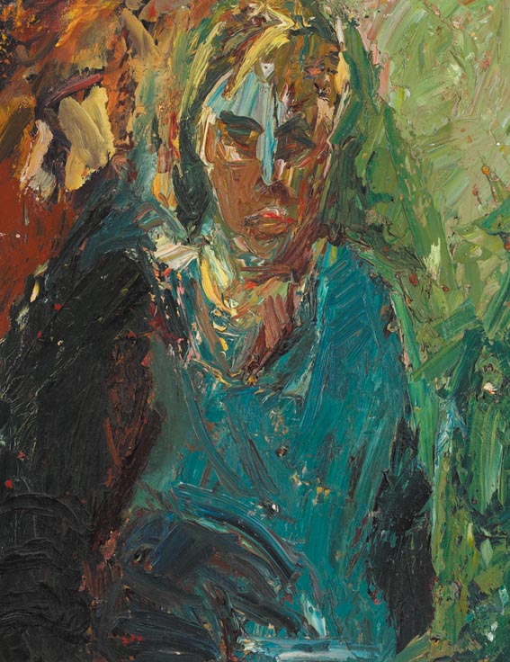 PORTRAIT OF A WOMAN IN BLUE by Nicola Caroline Russell (1964-2015) at Whyte's Auctions