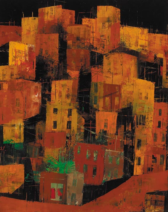 BARRIO AT NIGHT by Cormac O'Leary sold for �850 at Whyte's Auctions