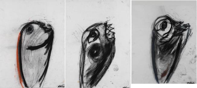FISH HEADS (SET OF THREE) by Michael Mulcahy sold for �950 at Whyte's Auctions