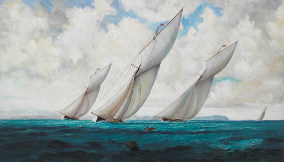 ROYAL MUNSTER YACHT CLUB REGATTA, 1891 by Garrett Fallon sold for �2,500 at Whyte's Auctions