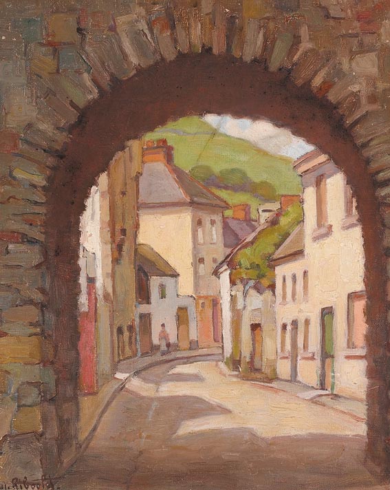 OLD TOLL-GATE, CARLINGFORD by Eugene Riboulet RUA (1883-1972) at Whyte's Auctions