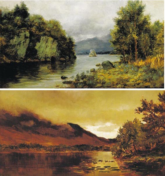 THE MIDDLE LAKE, KILLARNEY and RAIN COMING ON FROM ROSS CASTLE, KILLARNEY (A PAIR) by Alexander Williams RHA (1846-1930) at Whyte's Auctions