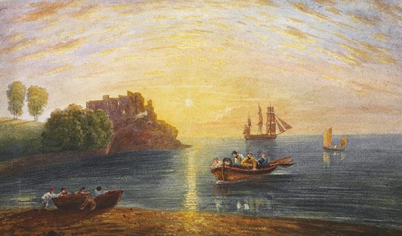 DAWN OVER CARLINGFORD LOUGH by William Nicholl (1794-1840) (1794-1840) at Whyte's Auctions
