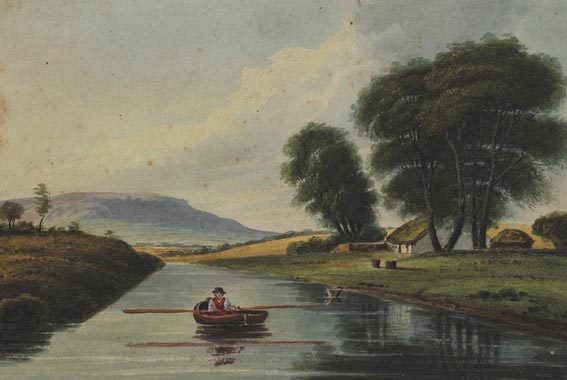 ON THE CANAL AT ANNADALE NEAR BELFAST by William Nicholl (1794-1840) (1794-1840) at Whyte's Auctions