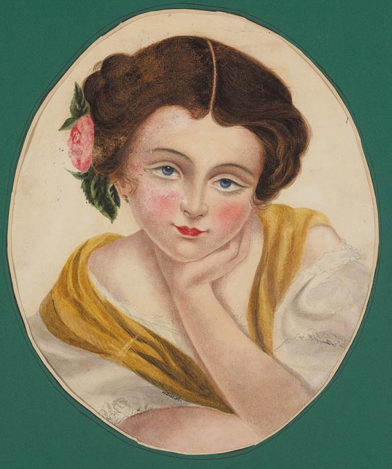 PORTRAIT OF THE ARTIST'S YOUNGER SISTER LILLY MURPHY AS A CHILD, AGE EIGHT, plus two others by Helena Elizabeth Jervis White Jervis ne� Murphy (1824-1905) at Whyte's Auctions