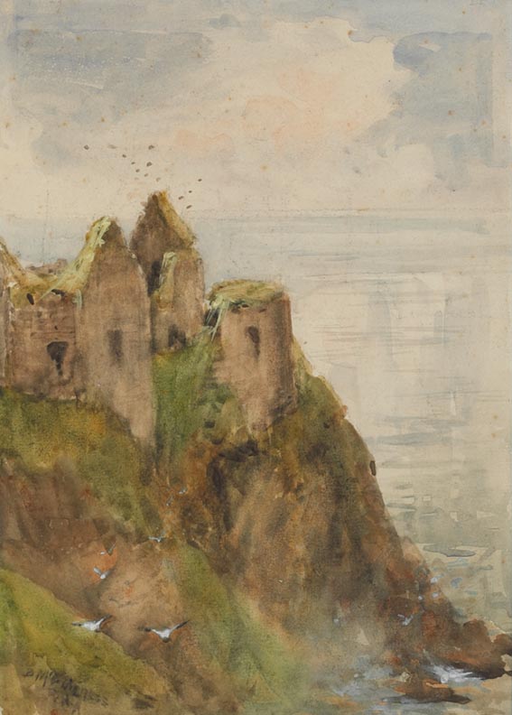 CLIFFTOP RUINS by William Bingham McGuinness RHA (1849-1928) at Whyte's Auctions
