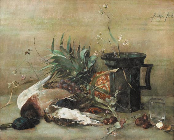 STILL LIFE WITH FRUIT AND GAME by Berthe Art (Belgian, 1857-1934) at Whyte's Auctions