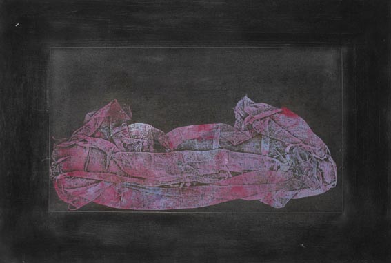 STILL LIFE WITH PURPLE CLOTH, 1968 by Anne Yeats sold for 3,200 at Whyte's Auctions