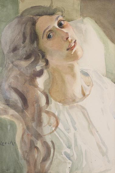 PORTRAIT OF ELIZABETH, circa 1910-1912 by William John Leech RHA ROI (1881-1968) at Whyte's Auctions