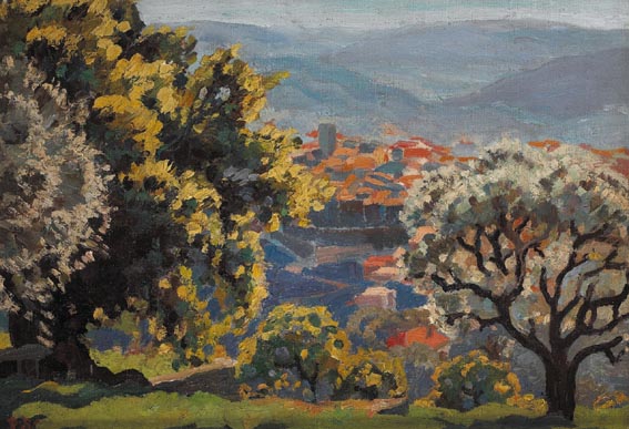 VENCE FROM THE HILL, 1933 by Rosaleen Brigid Ganly HRHA (1909-2002) at Whyte's Auctions