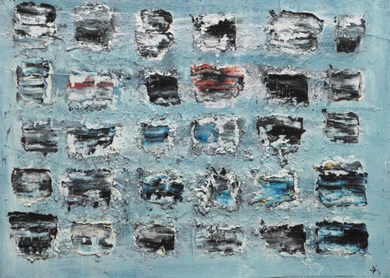 GRID COMPOSITION by John Kingerlee (b.1936) at Whyte's Auctions