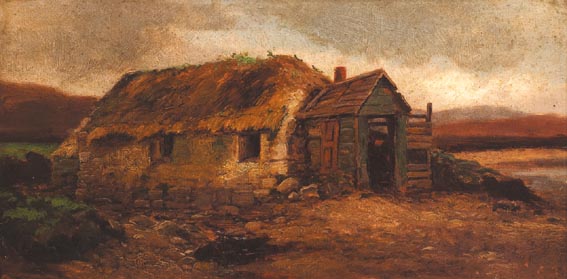 AN IRISHCABIN by Alexander Williams RHA (1846-1930) at Whyte's Auctions