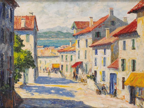 LE PLACE PASTEUR, ST MAXIME, VAR, FRANCE by Fergus O'Ryan RHA (1911-1989) at Whyte's Auctions