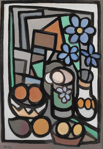 STILL LIFE WITH FRUIT AND FLOWERS by Markey Robinson (1918-1999) at Whyte's Auctions