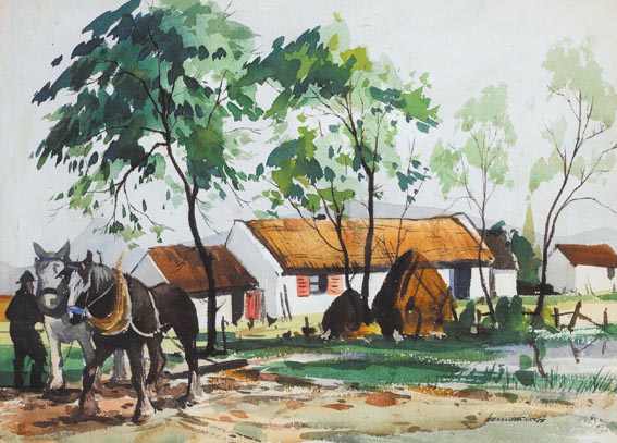 WORKING HORSES by Kenneth Webb RWA FRSA RUA (b.1927) at Whyte's Auctions
