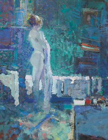 THE STUDIO BY MOONLIGHT by Arthur K. Maderson (b.1942) at Whyte's Auctions
