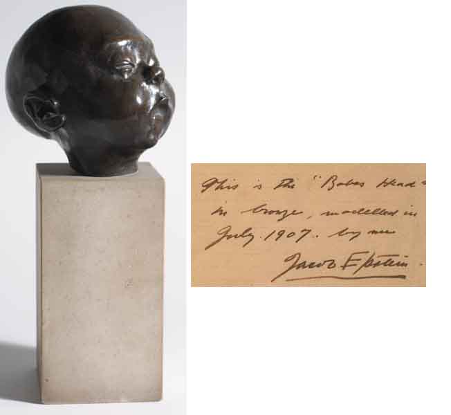 BABE'S HEAD, 1907 by Sir Jacob Epstein RA (1880-1959) RA (1880-1959) at Whyte's Auctions