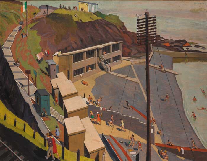 BATHERS, NAYLOR'S COVE, BRAY by Harry Kernoff sold for �82,000 at Whyte's Auctions