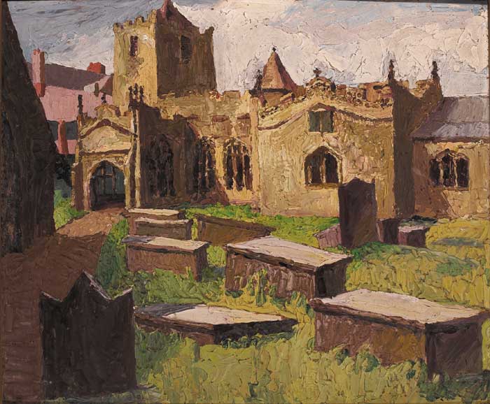 ST CYBI CHURCH, HOLYHEAD by Kathleen Bridle RUA (1897-1989) RUA (1897-1989) at Whyte's Auctions