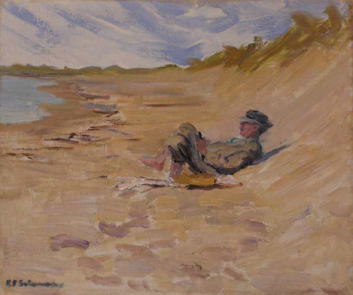 ON THE SANDHILLS, KILMORE QUAY, COUNTY WEXFORD by Estella Frances Solomons HRHA (1882-1968) at Whyte's Auctions