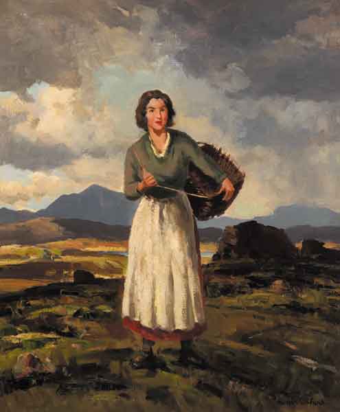 TURF GATHERED, COUNTY DONEGAL by Maurice Canning Wilks RUA ARHA (1910-1984) at Whyte's Auctions