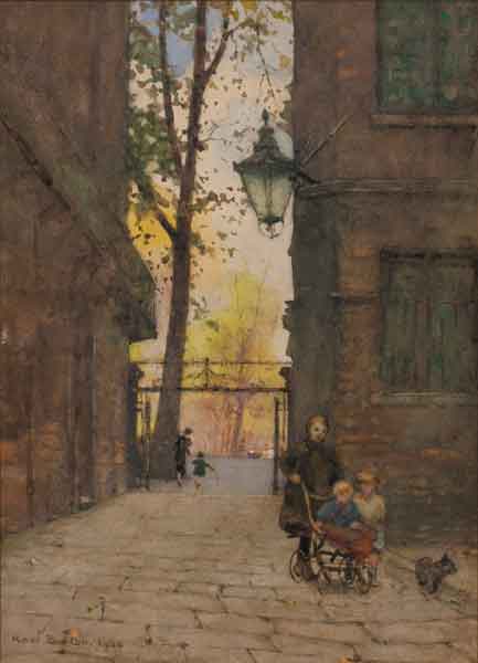 PARK PLACE, KNIGHTSBRIDGE, LONDON by Rose Mary Barton RWS (1856-1929) at Whyte's Auctions
