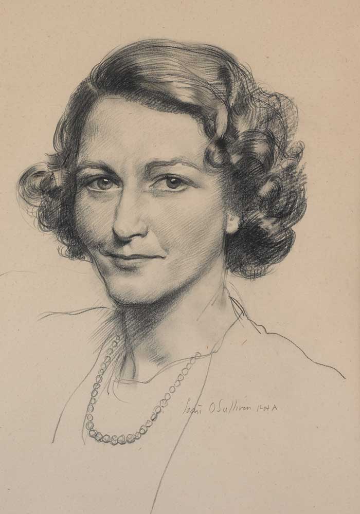 PORTRAIT OF VIVENNE GANLEY (NE� McLOUGHRIDGE) by Se�n O'Sullivan RHA (1906-1964) at Whyte's Auctions