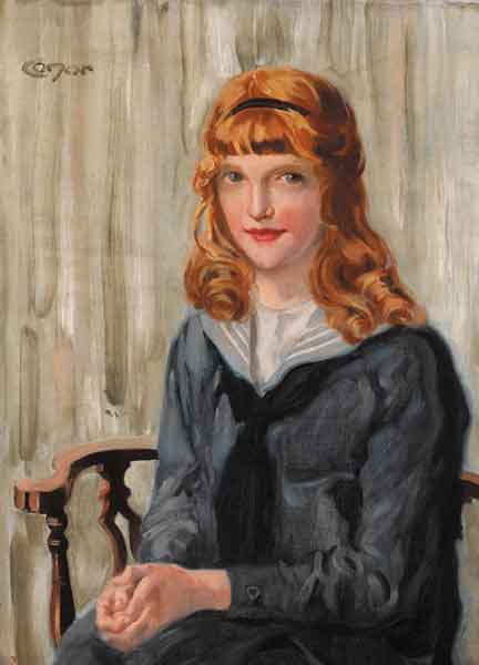 PORTRAIT OF A LITTLE GIRL, 1917 by William Conor OBE RHA RUA ROI (1881-1968) at Whyte's Auctions