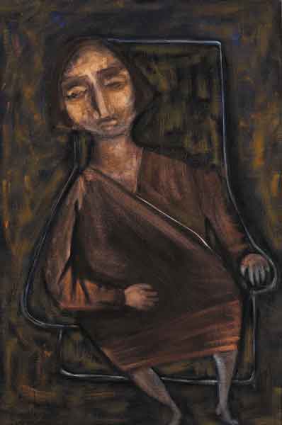 WOMAN DREAMING IN A CHAIR by Anne Yeats (1919-2001) (1919-2001) at Whyte's Auctions